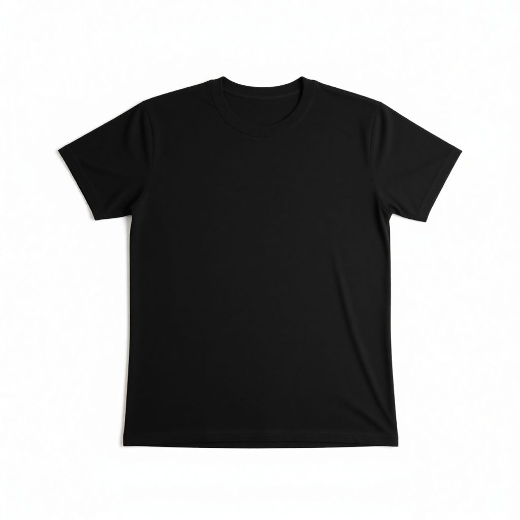 Remera Mangas Cortas Negra Basix